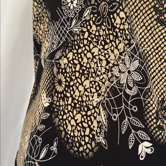 Sharon Max Women Dress Black and Beige Sleeveless Asymmetrical Hem Small Dress - Picture 14 of 15